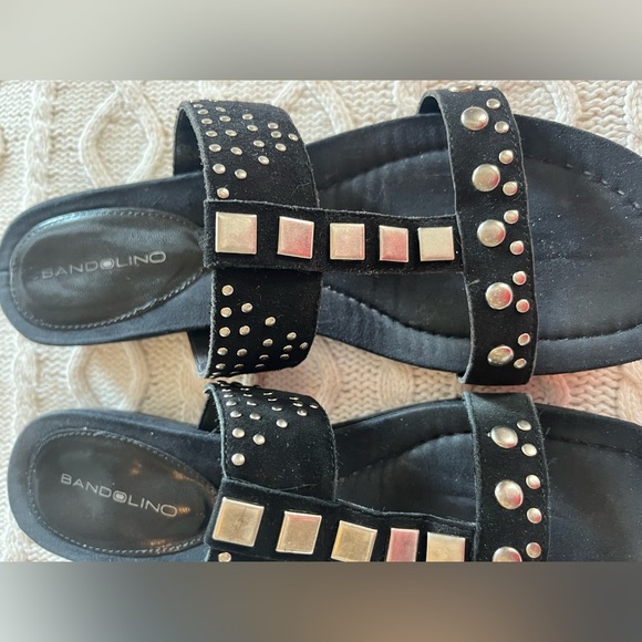 Bandolino Black Studded Women's Sandals Size 7.5 - Picture 3 of 10